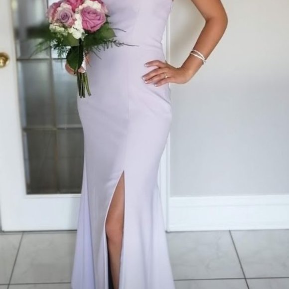 Dessy Bridesmaid Dress, Size 6, Moondance, Style 3012 - Picture 2 of 3